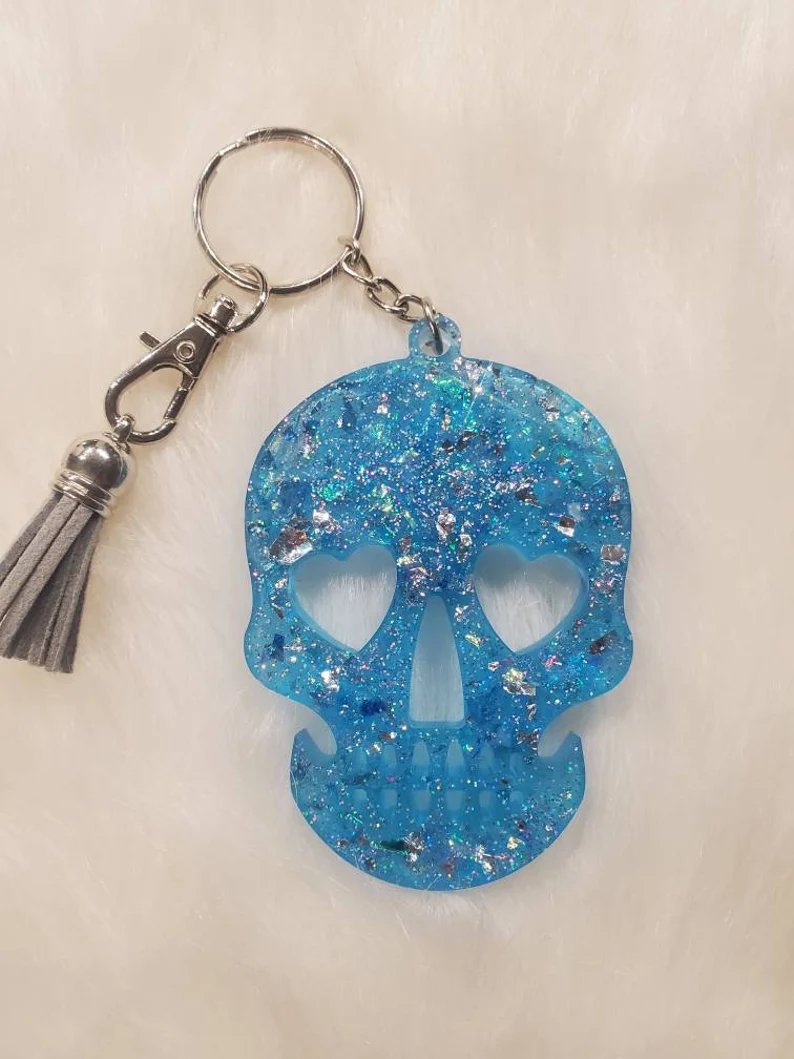 Resin skull keychains